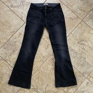 Paige Oakland Bootcut Jeans Dark‎ Wash Denim Pockets Size 27